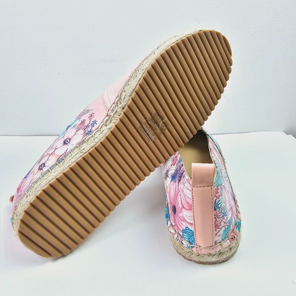 Anuschka Women's Floral Birds Espadrille Slip On Loafers, Sz 10 NWOB - Picture 9 of 10